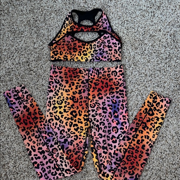 Savage X Fenty Pants - Savage X Fenty Leopard Print Sports Bra and Leggings Set